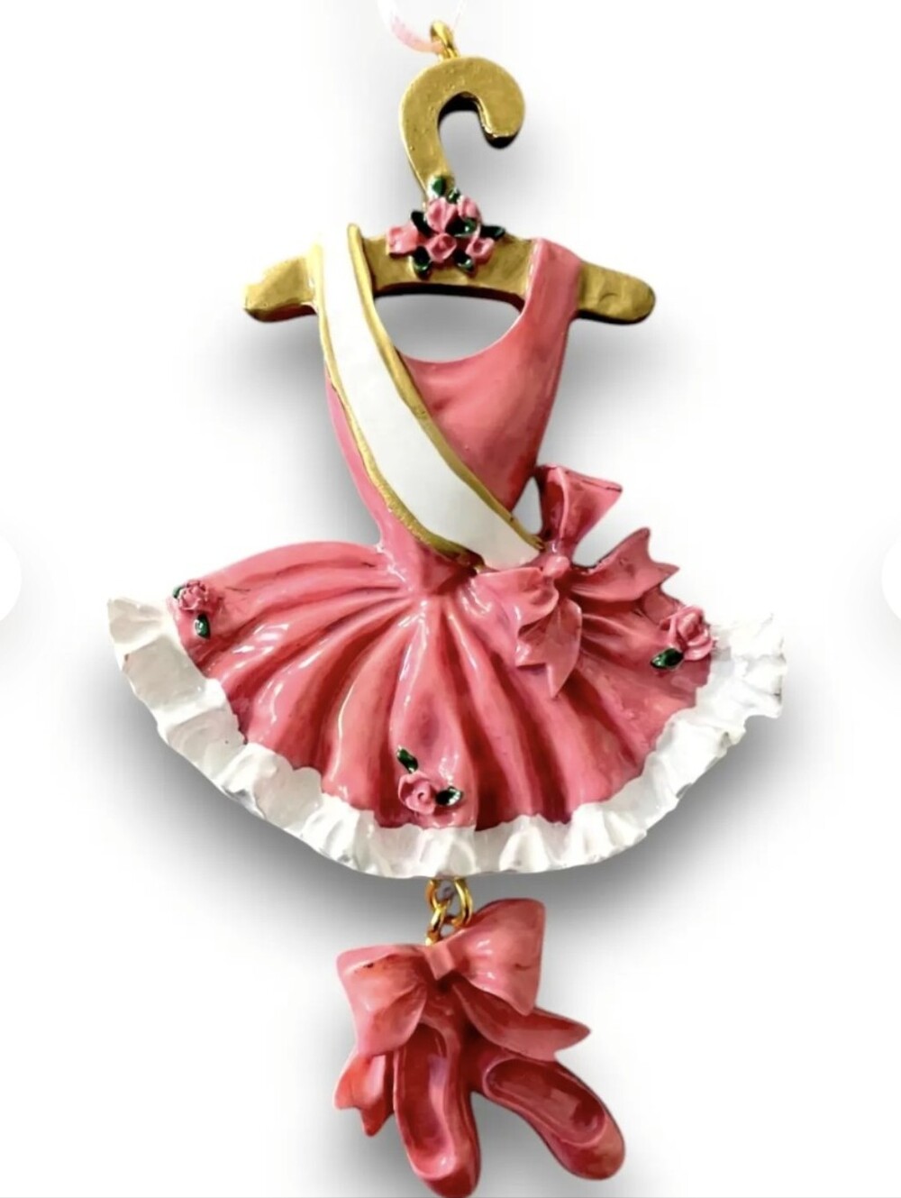 Pink Ballerina Tutu Ornament Christmas Recital Present Blank Craft